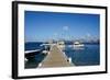 Dock at Oualie Beach, Nevis, St. Kitts and Nevis-Robert Harding-Framed Photographic Print