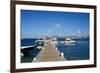 Dock at Oualie Beach, Nevis, St. Kitts and Nevis-Robert Harding-Framed Photographic Print