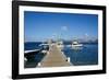 Dock at Oualie Beach, Nevis, St. Kitts and Nevis-Robert Harding-Framed Photographic Print