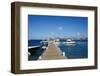 Dock at Oualie Beach, Nevis, St. Kitts and Nevis-Robert Harding-Framed Photographic Print