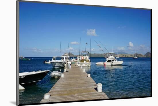 Dock at Oualie Beach, Nevis, St. Kitts and Nevis-Robert Harding-Mounted Photographic Print