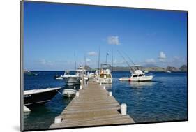 Dock at Oualie Beach, Nevis, St. Kitts and Nevis-Robert Harding-Mounted Photographic Print