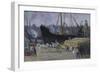 Dock at Rouen, C.1930-Maximilien Luce-Framed Giclee Print