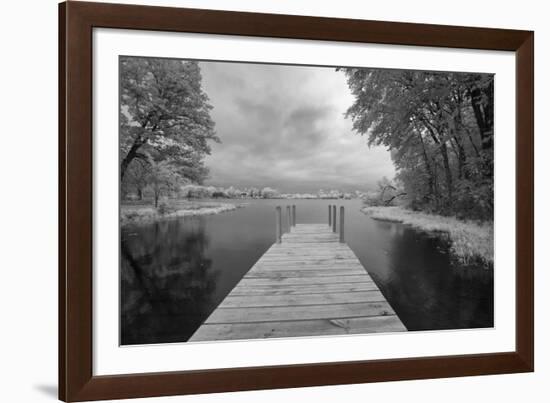 Dock at St. Joseph River, Centreville, Michigan '13-IR-Monte Nagler-Framed Photographic Print