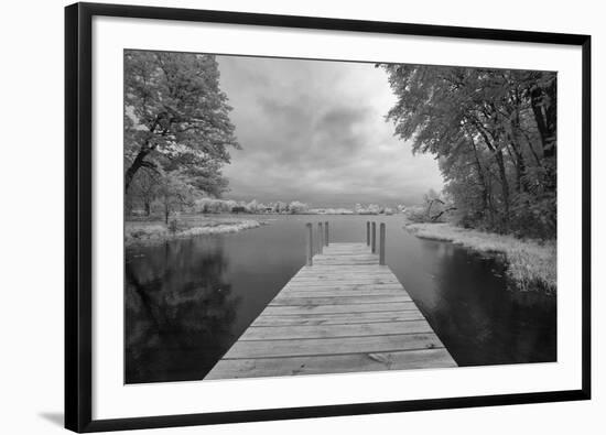 Dock at St. Joseph River, Centreville, Michigan '13-IR-Monte Nagler-Framed Photographic Print