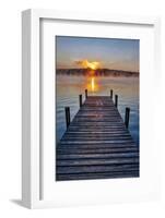 Dock at sunrise-Lisa Engelbrecht-Framed Photographic Print