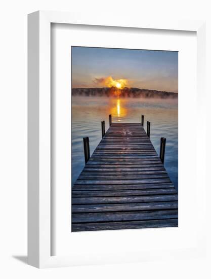 Dock at sunrise-Lisa Engelbrecht-Framed Photographic Print