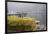 Dock, Boathouse in Fog, New Harbor, Maine, USA-Lynn M^ Stone-Framed Photographic Print