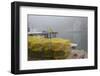 Dock, Boathouse in Fog, New Harbor, Maine, USA-Lynn M^ Stone-Framed Photographic Print
