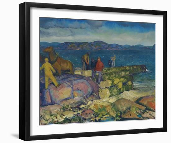 Dock Builders-George Wesley Bellows-Framed Premium Giclee Print