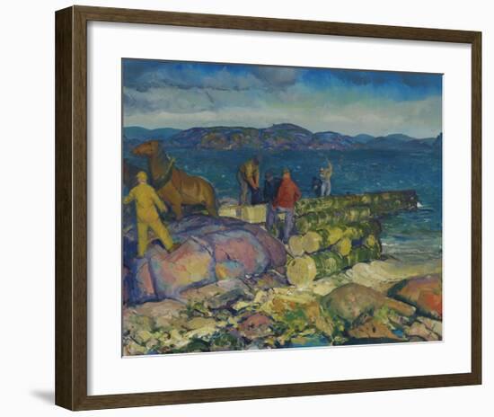 Dock Builders-George Wesley Bellows-Framed Premium Giclee Print