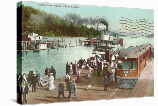 Dock, Coeur d'Alene, Idaho-null-Stretched Canvas