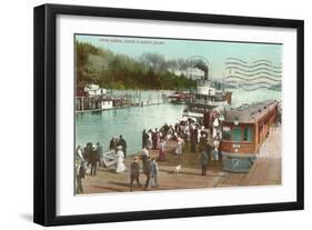 Dock, Coeur d'Alene, Idaho-null-Framed Art Print