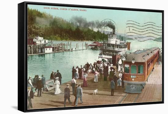 Dock, Coeur d'Alene, Idaho-null-Framed Stretched Canvas