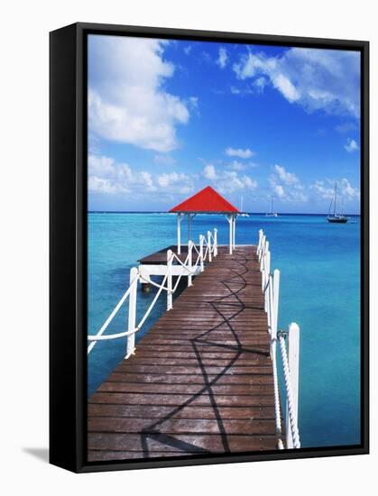 Dock in St. Francois, Guadeloupe, Puerto Rico-Bill Bachmann-Framed Stretched Canvas