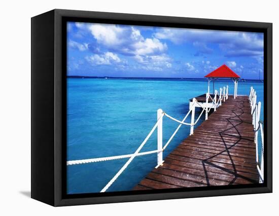 Dock in St. Francois, Guadeloupe-Bill Bachmann-Framed Stretched Canvas