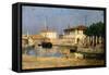 Dock in Venice-Federico Andreotti-Framed Stretched Canvas