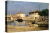 Dock in Venice-Federico Andreotti-Stretched Canvas