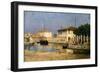 Dock in Venice-Federico Andreotti-Framed Giclee Print