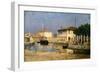 Dock in Venice-Federico Andreotti-Framed Giclee Print
