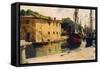 Dock in Viareggio-Federico Andreotti-Framed Stretched Canvas