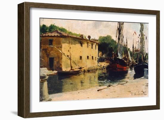 Dock in Viareggio-Federico Andreotti-Framed Giclee Print