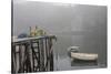 Dock, Lobster Trap Roping, and Boathouse in Fog, New Harbor, Maine, USA-Lynn M^ Stone-Stretched Canvas
