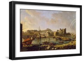 Dock of Naples-Gaspar van Wittel-Framed Giclee Print
