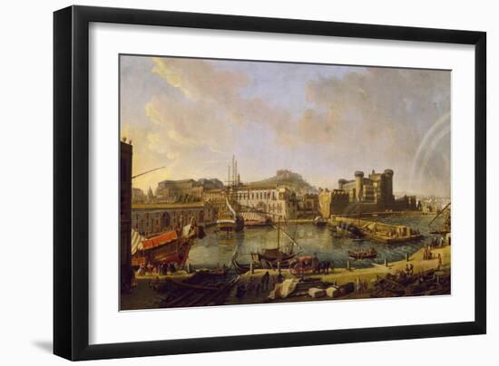 Dock of Naples-Gaspar van Wittel-Framed Giclee Print