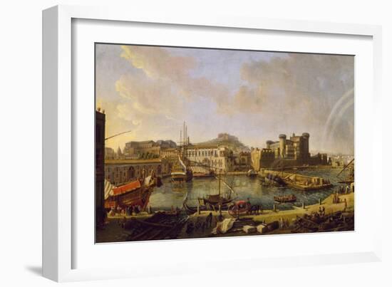 Dock of Naples-Gaspar van Wittel-Framed Giclee Print