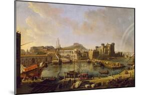 Dock of Naples-Gaspar van Wittel-Mounted Giclee Print