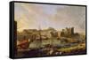 Dock of Naples-Gaspar van Wittel-Framed Stretched Canvas
