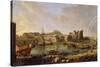 Dock of Naples-Gaspar van Wittel-Stretched Canvas