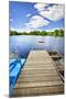 Dock on Lake in Summer Cottage Country-elenathewise-Mounted Photographic Print
