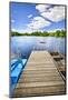 Dock on Lake in Summer Cottage Country-elenathewise-Mounted Photographic Print