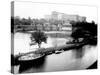 Dock on the River by the Art Museum, Philadelphia, Pennsylvania-null-Stretched Canvas