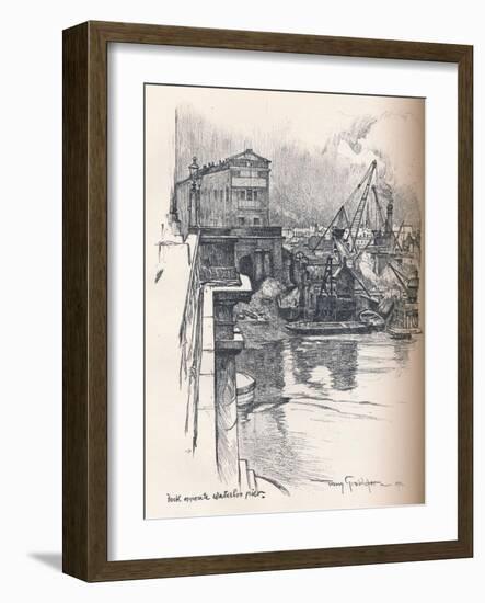 'Dock Opposite Waterloo Pier', c1902-Tony Grubhofer-Framed Giclee Print