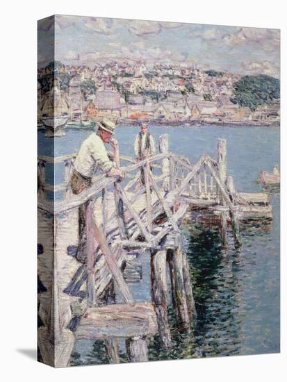 Dock Scene, Gloucester, 1896-Childe Hassam-Stretched Canvas