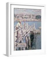 Dock Scene, Gloucester, 1896-Childe Hassam-Framed Giclee Print