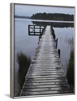 Dock, Shanghai Bay, Lake Mahinapua, West Coast, South Island, New Zealand, Pacific-Jochen Schlenker-Framed Photographic Print