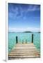 Dock , Staniel Cay, Exuma, Bahamas-James White-Framed Photographic Print