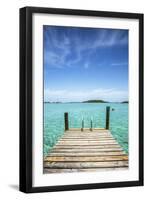 Dock , Staniel Cay, Exuma, Bahamas-James White-Framed Photographic Print