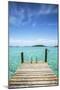 Dock , Staniel Cay, Exuma, Bahamas-James White-Mounted Photographic Print