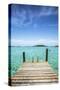 Dock , Staniel Cay, Exuma, Bahamas-James White-Stretched Canvas