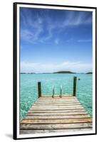 Dock , Staniel Cay, Exuma, Bahamas-James White-Framed Premium Photographic Print