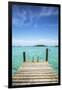 Dock , Staniel Cay, Exuma, Bahamas-James White-Framed Premium Photographic Print