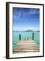 Dock , Staniel Cay, Exuma, Bahamas-James White-Framed Photographic Print