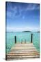 Dock , Staniel Cay, Exuma, Bahamas-James White-Stretched Canvas