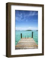 Dock , Staniel Cay, Exuma, Bahamas-James White-Framed Photographic Print