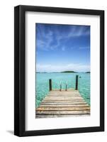 Dock , Staniel Cay, Exuma, Bahamas-James White-Framed Photographic Print